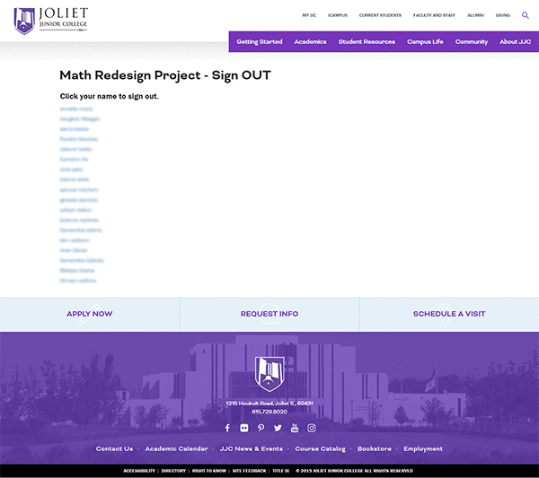 math redesign logout screen